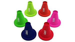 SAS SPORTS TPR Cricket Batting Tee for Cricket Practice (Pack of 6) (Multi -Color)