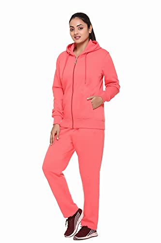 PIPASA Women and Girls Sports Gym Wear Casual warm Track Suit For Winter (XL, CARROT LINE)