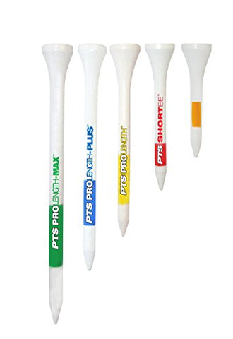 Image of Pride Professional Tee System ProLength Plus Tee, 3-1/4 inch-135 Count (Blue on White)