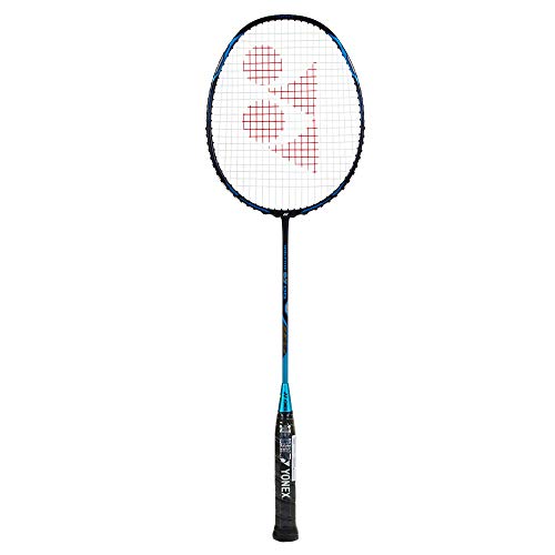 YONEX VOLTRIC 0.7DG Badminton Racquet (Navy Blue, Graphite, 35 lbs. Tension) & Mavis 350 Green Cap Nylon Shuttlecock (Yellow)
