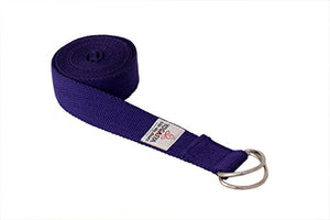 Yogasya - Yoga Belt - 8 Feet Length - 1.5" Width - Yoga Props - for Safe, Perfect & Challenging Yoga Posture - Purple