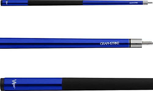 Viper Graphstrike 58" 2-Piece Fiberglass Graphite Composite Billiard/Pool Cue, Blue