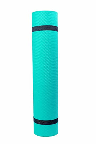 Image of SS BROS Premium Yoga Mats Eco Friendly Non Slip Yoga Mat 6 feet, Non Slip Surface - 72"x 24" (Aqua, 6 MM)