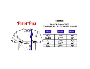 Printpics Printed Personalized Tshirts Customized Printed Photo Text (S-Size) T-Shirts for Girls,Women White