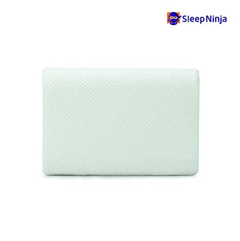 Image of Sleep Ninja Memory Curve White Pillow 24" X 16" for Back and Neck Support - Set of 2