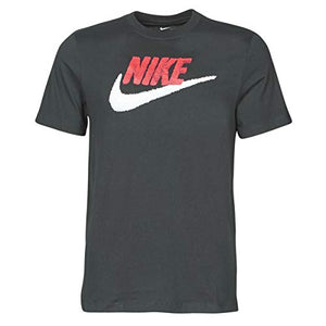 Nike Sportswear Men's T-Shirt, Crew Neck Shirts for Men with Swoosh, Black/University Red/White, M