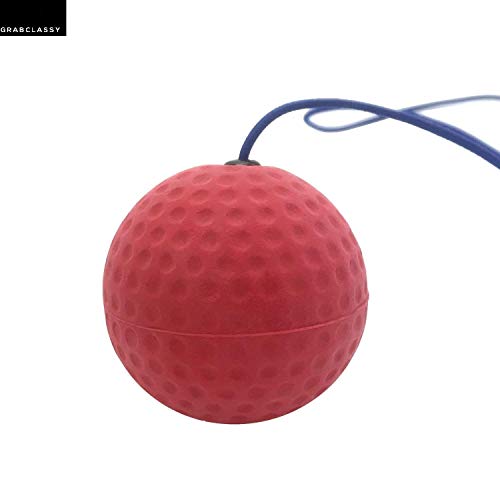 Grab Classy - Boxing Reflex Ball, Reflex Ball with Headband, Punching Ball Fight Ball for Speed Reactions, Punching Speed, Fight Skill and Hand-Eye Coordination (red)