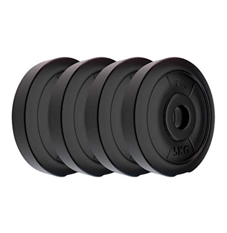 Image of Kore K-PVC-RW(5Kgx4) Free Weights Combo, 20 Kg, Black