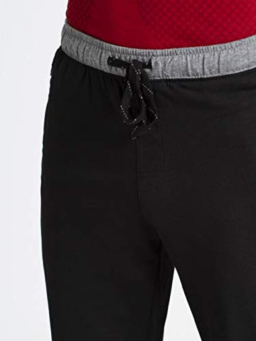 Image of Jockey Men's Slim Fit Track pants(9510_Black & Grey Melange_large_Black & Grey Melange_Large)