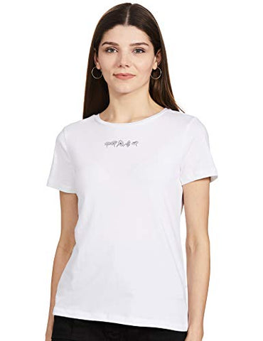 Image of Amazon Brand - Eden & Ivy Women's Regular Work Utility T-Shirt (Pack of 2) (PAG101B_White & Black2 XXL)