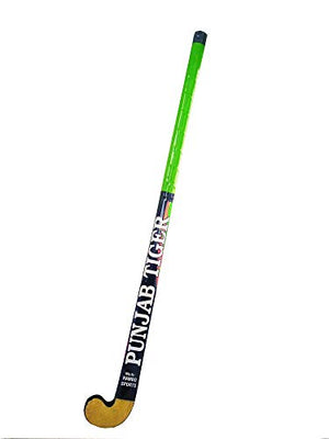 CE Wood Teranga Punjab Tiger Hockey Stick with Full PVC Grip, Full Size, Assorted Colour