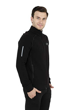 color club 1 Men's Stylish Sportswear Black Track Suit Fully Stretchable (X-Large)