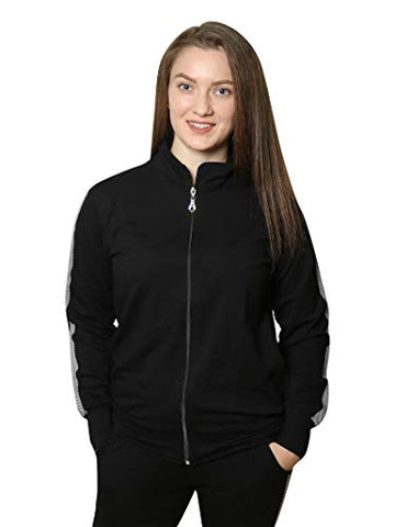 Image of Cushybee Women Cotton-Lycra Solid Semi-Winter Tracksuit