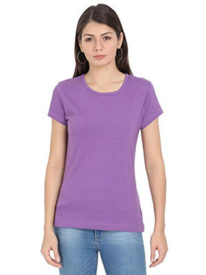 Woodwose Organic Clothing Women's Organic Cotton T-Shirt (OCWTSLI01-M_Lilac_M)