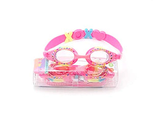 YUENREE Girls Swimming Goggles - Bling Swim Goggles for Girls Ages 3-14 - No Leak, Anti-Fog, UV Protection - with Hard Travel Case- Rainbow