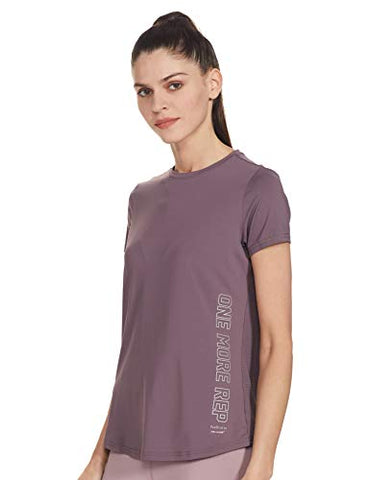 Image of Van Heusen Athleisure Antibacterial Relax Fit Workout Gym Tee (88402_MAUVE SHADOW_S)