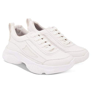 Blinder Womens Sneakers White (AP-1-white-full-sneaker-heel-ladies-38)