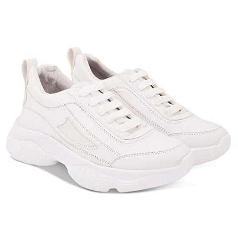 Image of Blinder Womens Sneakers White (AP-1-white-full-sneaker-heel-ladies-38)