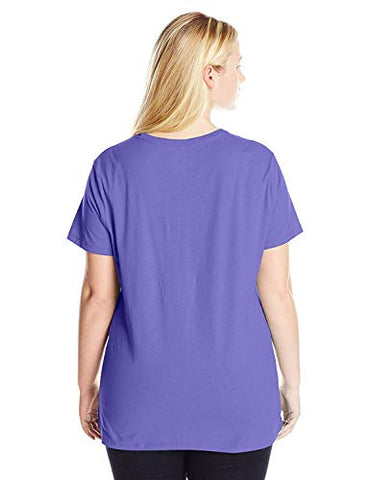 Image of Just My Size Women's Plus-Size Short Sleeve Crew Neck Tee, Petal Purple, 3X