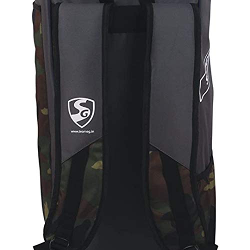 SG Savage X2 Cricket Kit Bag, Camo/Grey/Yellow