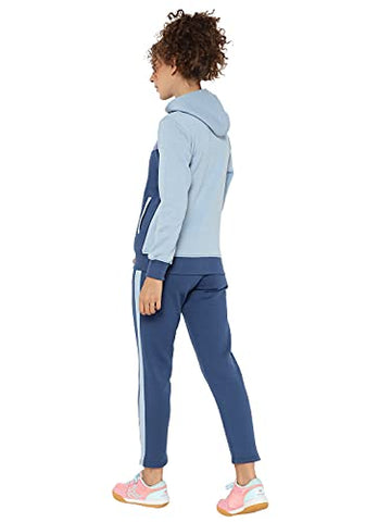 Image of CHKOKKO Fleece Zipper Long Sleeve Hooded Women's Tracksuit Pink size -S