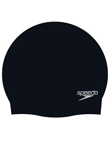 Image of Speedo Moulded Silicon Cap For Unisex-Adult (Size: 1Sz,Color: Blue/Silver)