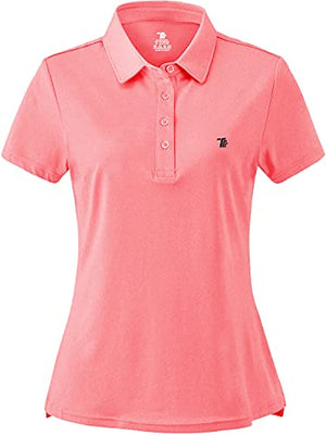 Womens Golf Polo Shirts Short Sleeve Ladies Golf Apparel Moisture Wicking Womans Tennis Golf Tops