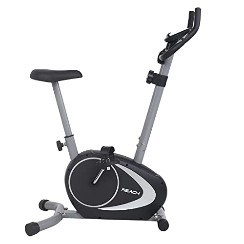 Reach B-202 Magnetic Exercise Cycle with 4 kg Flywheel | Upright Stationary Bike for Cardio & Fitness | Adjustable Magnetic Resistance with Cushioned Seat | LCD Screen | Max User Weight 100kg
