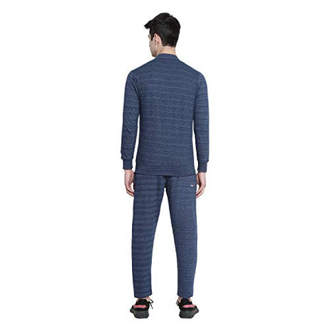 Image of GenX Men's Cotton JOGGER Blue Millange Track Suit, X-Large (GENX_JOGGER_BUM)