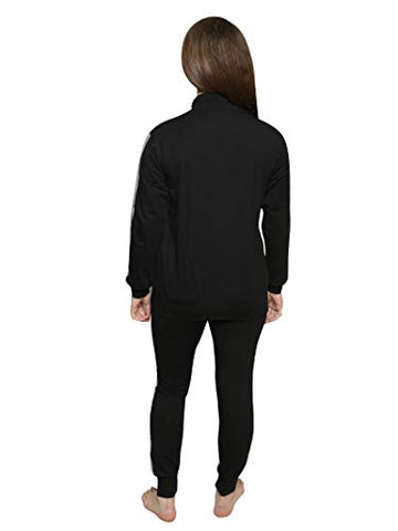 Image of Cushybee Women Cotton-Lycra Solid Semi-Winter Tracksuit