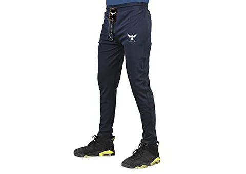 Image of SELLOUS MAKES YOU FEEL LIKE SHOPPING WITH DEVICE Men's Slim Fit Track Pants (Pack of 2)(Combo-Track-2440_Black & Blue_Large)