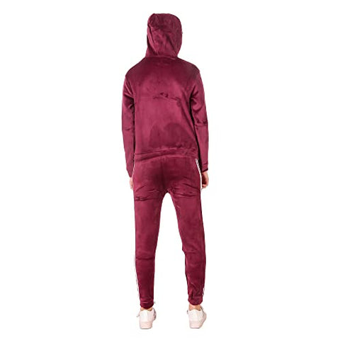 Image of Miley Premium Regular Fit Velvet Track Suit for Women | Stylish Velvet Winter Wear Night Suit with Pockets & Hoodie | Ladies Track Suit for Sports Wear, Nightwear, Jogging, Daily Use, Gym Wear