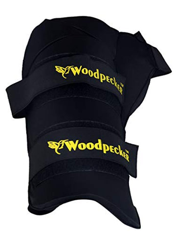 Image of Woodpecker Right Hand Thigh Guard for Cricket,Thigh pad (Black, Large)