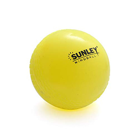 Image of SUNLEY Plastic Cricket Kit (1 Piece Cricket Bat, 4 Piece Wickets, 2 Piece Base, 2 Piece Bails, 1 Piece Wind Ball, 1 Piece Kit Bag) (Size 3 for Age Group 8 Years) Yellow