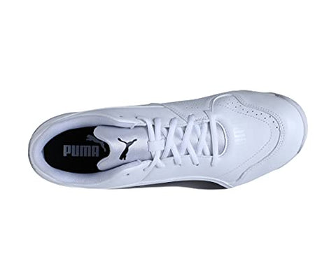 Image of Puma Boy's Evospeed One8 R White Black Cricket Shoes-6 UK (10503101)