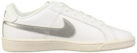 Image of Nike Women's WMNS Court Royale White/Metallic Silver Tennis Shoes-3 UK (36 EU) (5.5 US) (749867-100)
