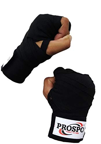 PROSPO Boxing Mexican Stretch/Handwraps/Spandex Bands/Hand Bandage/Protectors/Muay Thai/MMA/Kick Boxing/Cross Fit/Aerobics/Punch Bag Training/Speed Ball Training/ 180" - (Pack of 1 Pair)