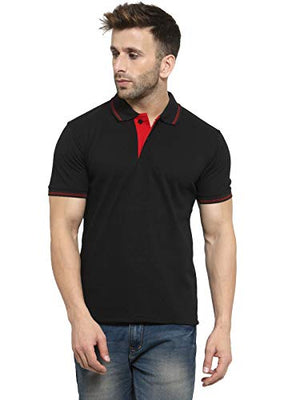 AWG ALL WEATHER GEAR Men's Regular Fit Polo T-Shirt (SS20-GPAWG-BL-XL_Black_X-Large)