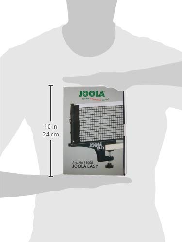 JOOLA Easy Competition Table Tennis Net and Post Set  - Portable and Easy Setup 72" Regulation Size Ping Pong Screw On Clamp Net