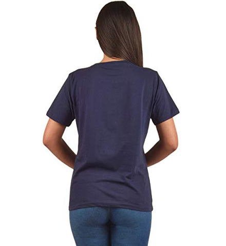 Image of PRINTOCTOPUS Train Insane Or Remain Same Regular Fit T-Shirt for Women (Navy Blue, X-Large/XL)