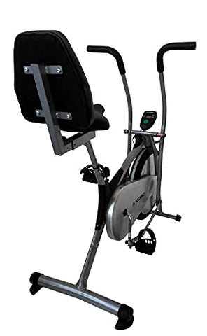 Image of KOBO AIR Bike Delux Exercise Cycle with Back Rest Dual Action / Electronic Meter