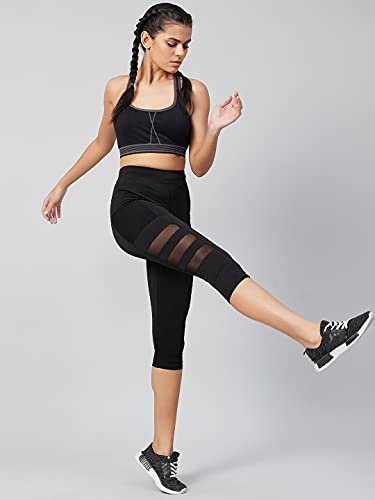 BLINKIN Mesh Yoga Gym and Active Sports Fitness Black Polyester