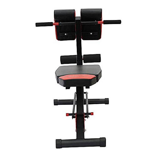 Image of Kobo EB-1013 Steel Multi Function Imported 10 Exercises Adjustable Dumbbell Bench with Preacher Curl for Home Gym (Black/Red)
