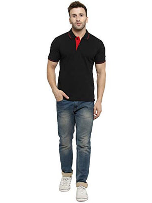 AWG ALL WEATHER GEAR Men's Regular Fit Polo T-Shirt (SS20-GPAWG-BL-XL_Black_X-Large)
