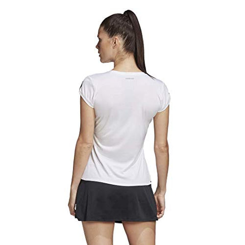 Image of adidas Women's Club 3-Stripes Tee White/Matte Silver/Black X-Small