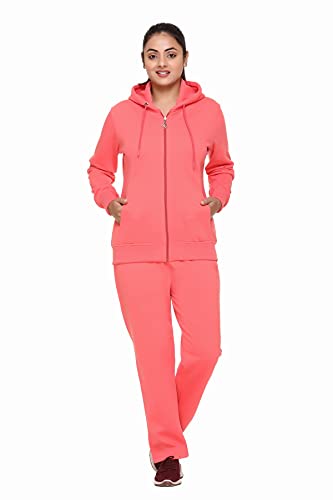 PIPASA Women and Girls Sports Gym Wear Casual warm Track Suit For Winter (XL, CARROT LINE)