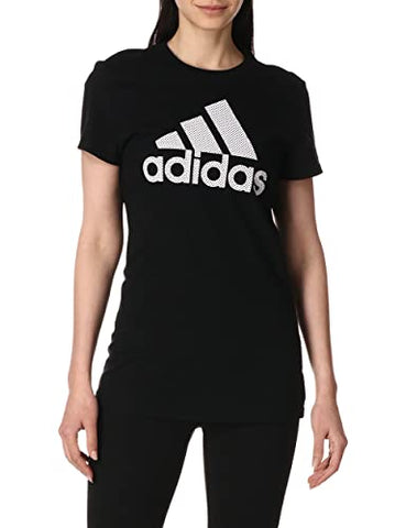 Image of adidas Women's Badge of Sport Tee (X-Small, Black/White (Mesh Logo))