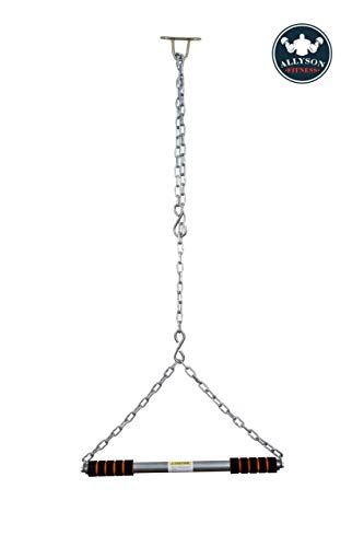 ALLYSON FITNESS Steel Pull Up/Chin up Bar, Heavy Duty Rod with Thick Chain Hanging Rod Pull Up Bar (5 FEET Thick Chain)