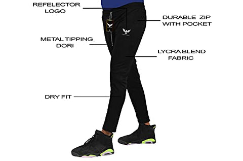 Image of SELLOUS MAKES YOU FEEL LIKE SHOPPING WITH DEVICE Men's Slim Fit Track Pants (Pack of 2)(Combo-Track-2440_Black & Blue_Large)