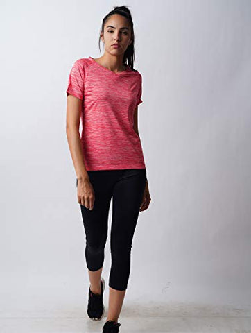 Image of LAYA Harper Womens Sports Raglan Tee Red